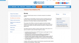 Tobacco Free Initiative (TFI) - Survey