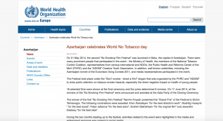Azerbaijan celebrates World No Tobacco day
